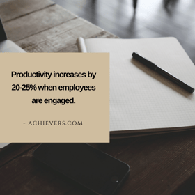 20-25 productivity increased when engaged