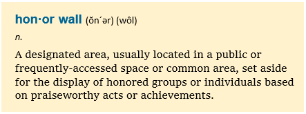 honor wall definition