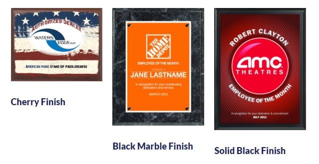 Plaques with Customizable Design: Full Color Value Plaques